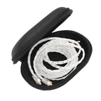 KZ Portable PU Leather Oval Data Cable Charger Earphone Storage Box