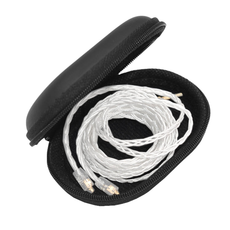 KZ Portable PU Leather Oval Data Cable Charger Earphone Storage Box