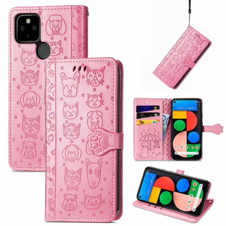 Lovely Cat and Dog Embossing Pattern Horizontal Flip Leather Case, with Holder & Card Slots & Wallet & Cartoon Clasp & Lanyard