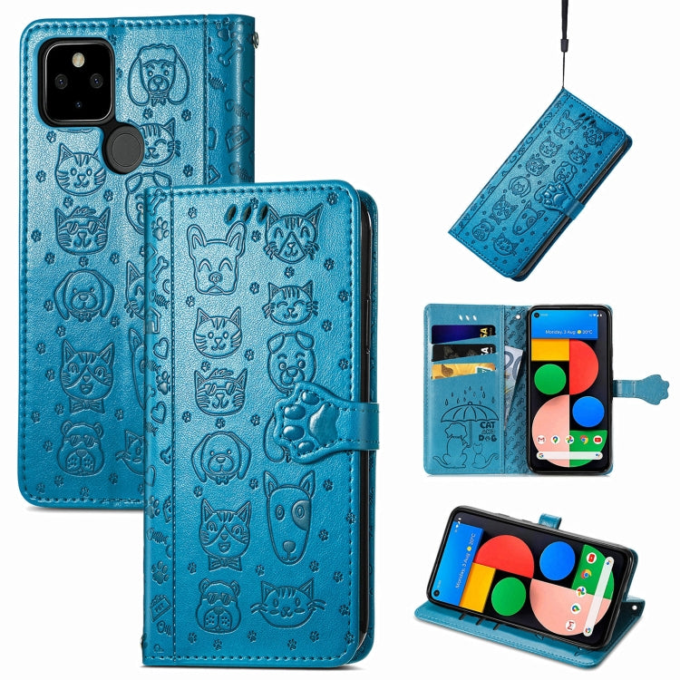 Lovely Cat and Dog Embossing Pattern Horizontal Flip Leather Case, with Holder & Card Slots & Wallet & Cartoon Clasp & Lanyard
