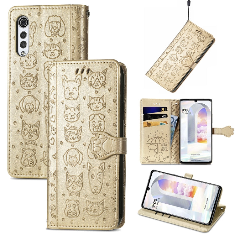 Lovely Cat and Dog Embossing Pattern Horizontal Flip Leather Case, with Holder & Card Slots & Wallet & Cartoon Clasp & Lanyard