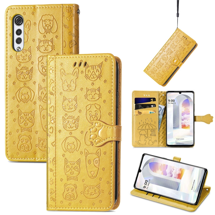 Lovely Cat and Dog Embossing Pattern Horizontal Flip Leather Case, with Holder & Card Slots & Wallet & Cartoon Clasp & Lanyard