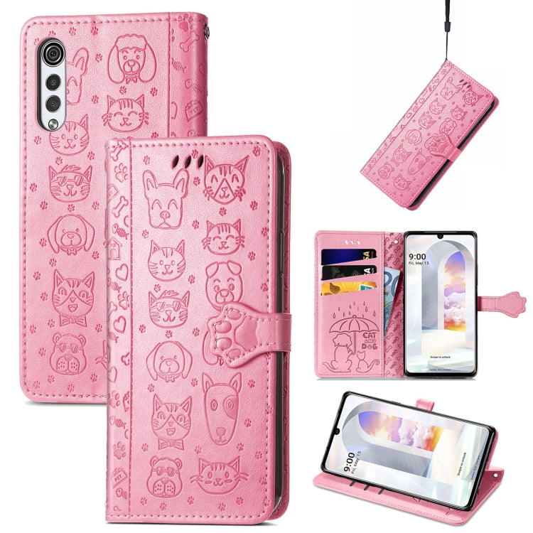 Lovely Cat and Dog Embossing Pattern Horizontal Flip Leather Case, with Holder & Card Slots & Wallet & Cartoon Clasp & Lanyard