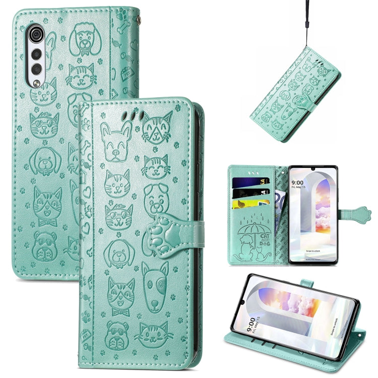 Lovely Cat and Dog Embossing Pattern Horizontal Flip Leather Case, with Holder & Card Slots & Wallet & Cartoon Clasp & Lanyard