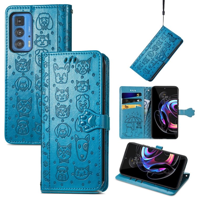 Lovely Cat and Dog Embossing Pattern Horizontal Flip Leather Case, with Holder & Card Slots & Wallet & Cartoon Clasp & Lanyard