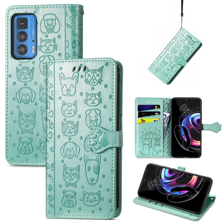 Lovely Cat and Dog Embossing Pattern Horizontal Flip Leather Case, with Holder & Card Slots & Wallet & Cartoon Clasp & Lanyard