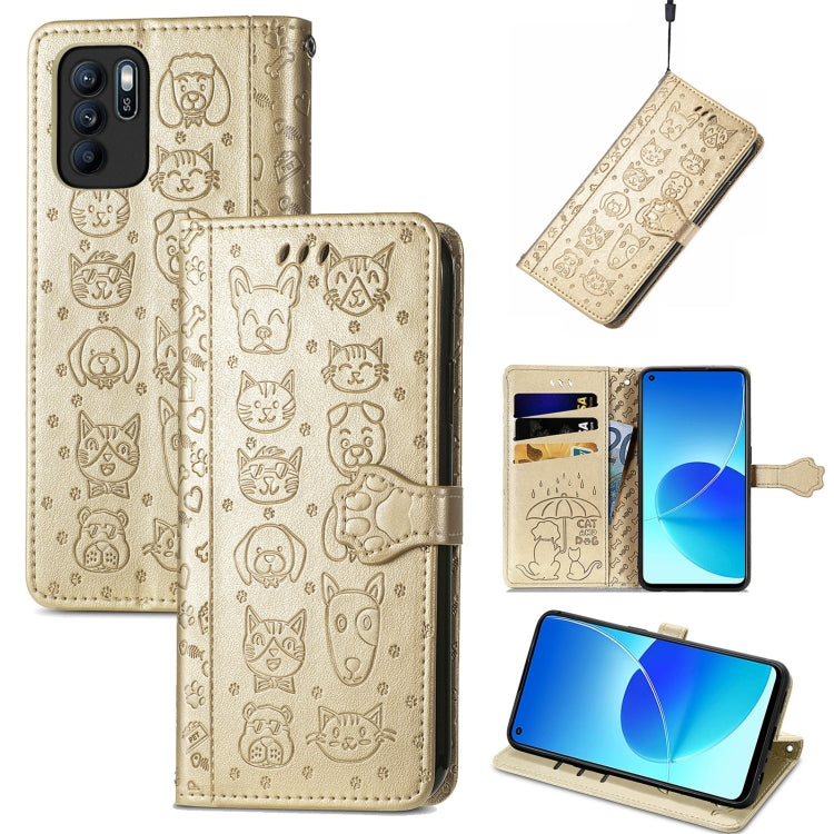 Lovely Cat and Dog Embossing Pattern Horizontal Flip Leather Case, with Holder & Card Slots & Wallet & Cartoon Clasp & Lanyard