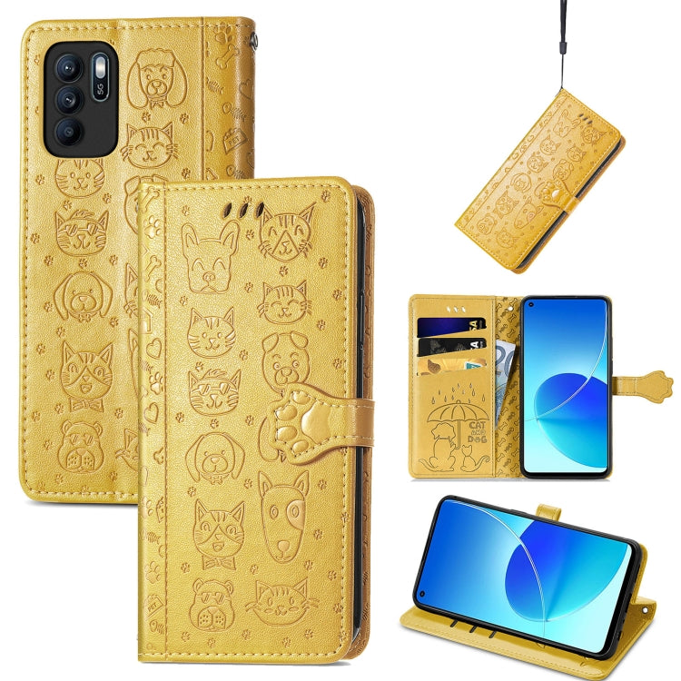 Lovely Cat and Dog Embossing Pattern Horizontal Flip Leather Case, with Holder & Card Slots & Wallet & Cartoon Clasp & Lanyard