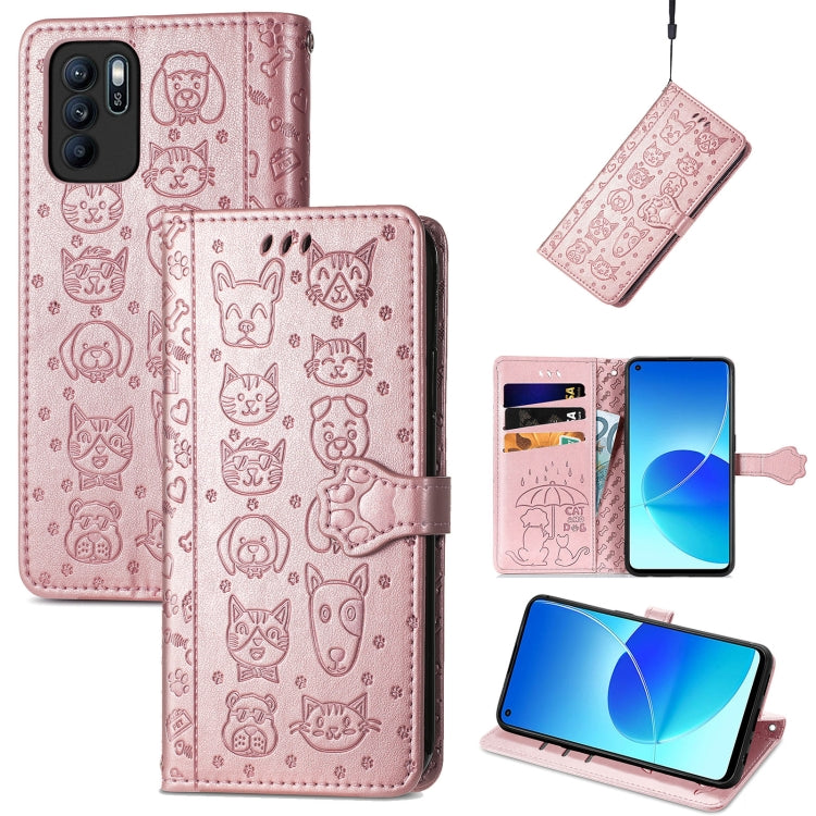 Lovely Cat and Dog Embossing Pattern Horizontal Flip Leather Case, with Holder & Card Slots & Wallet & Cartoon Clasp & Lanyard