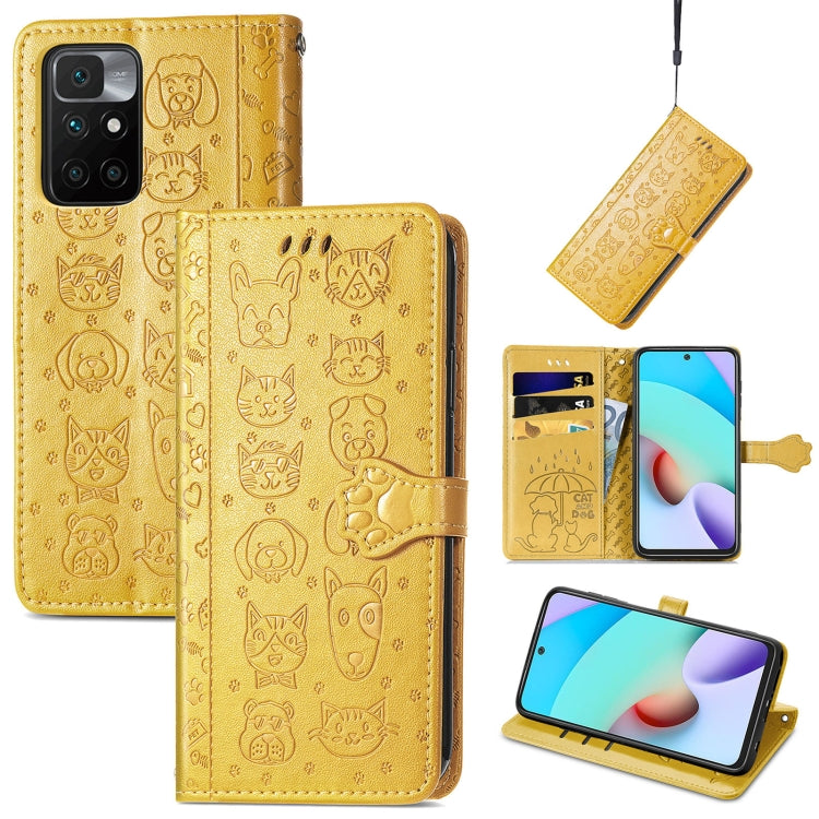 Lovely Cat and Dog Embossing Pattern Horizontal Flip Leather Case, with Holder & Card Slots & Wallet & Cartoon Clasp & Lanyard