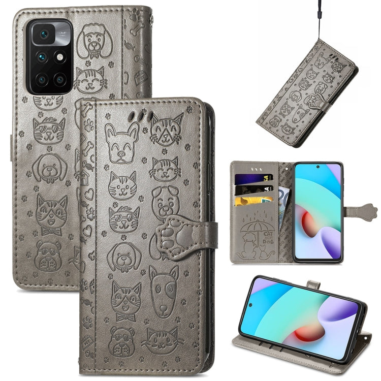 Lovely Cat and Dog Embossing Pattern Horizontal Flip Leather Case, with Holder & Card Slots & Wallet & Cartoon Clasp & Lanyard