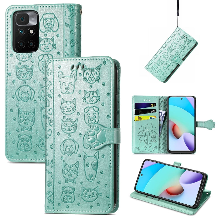 Lovely Cat and Dog Embossing Pattern Horizontal Flip Leather Case, with Holder & Card Slots & Wallet & Cartoon Clasp & Lanyard