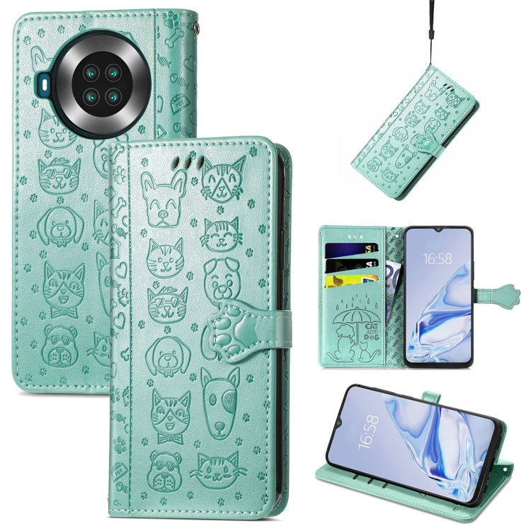 Lovely Cat and Dog Embossing Pattern Horizontal Flip Leather Case, with Holder & Card Slots & Wallet & Cartoon Clasp & Lanyard