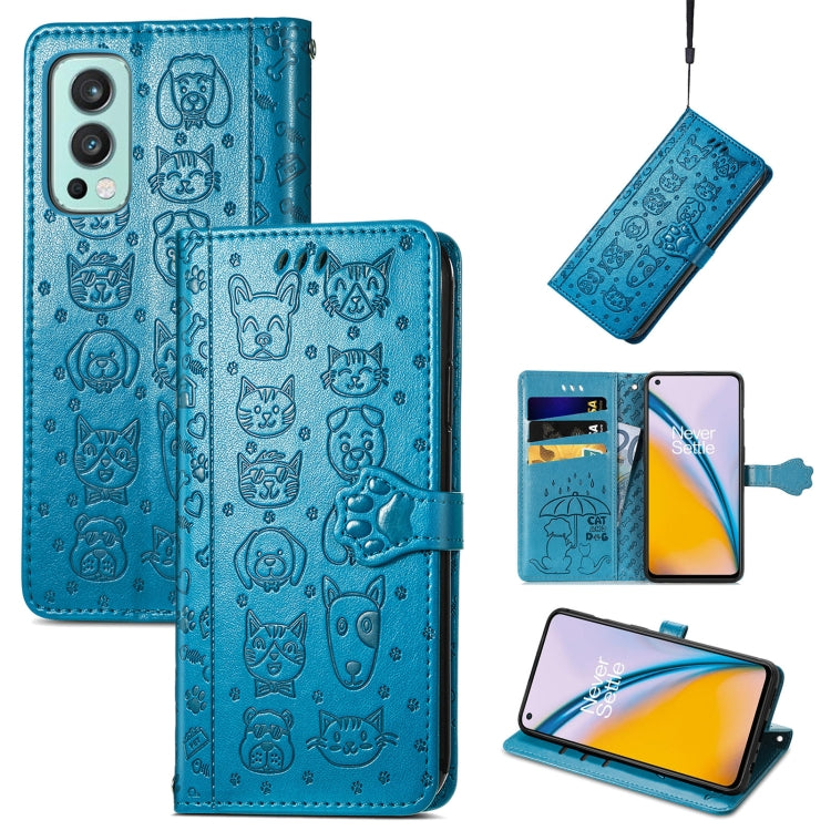 Lovely Cat and Dog Embossing Pattern Horizontal Flip Leather Case, with Holder & Card Slots & Wallet & Cartoon Clasp & Lanyard