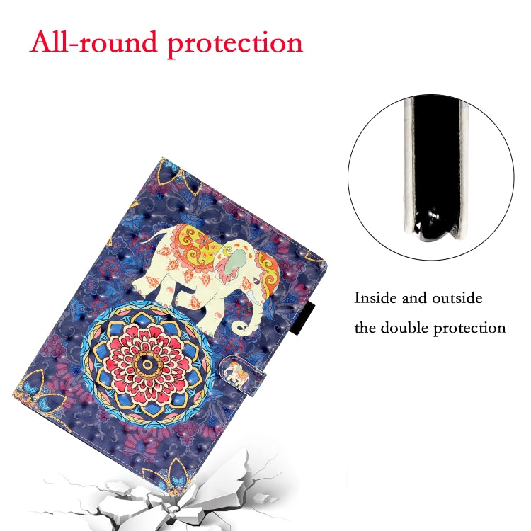 3D Embossing Pattern Horizontal Flip Leather Case with Holder & Card Slots & Wallet