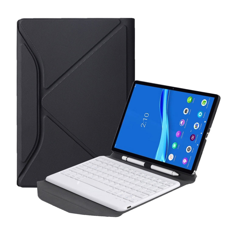 BM10 Diamond Texture Detachable Bluetooth Keyboard Leather Case with Pen Slot & Triangular Back Support — view 8
