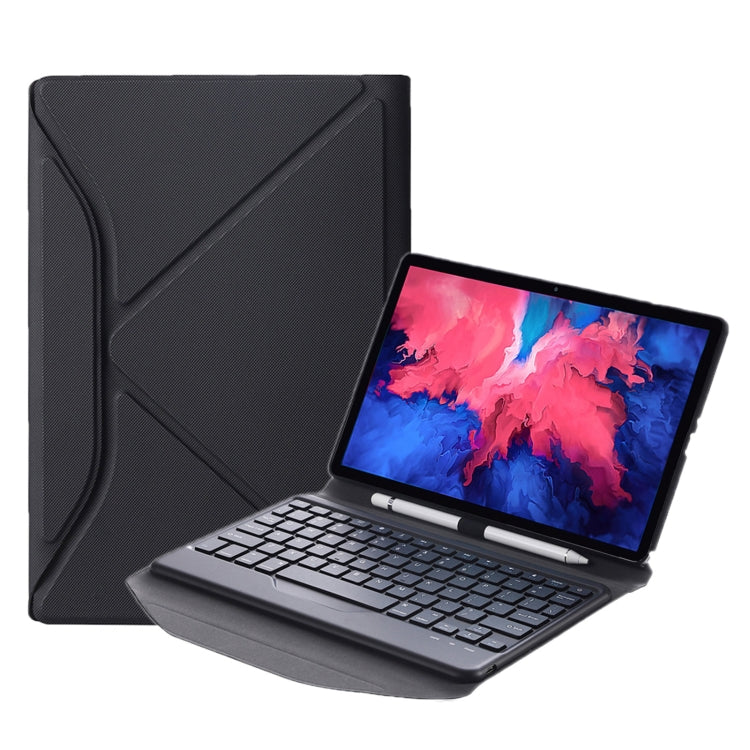 BM10 Diamond Texture Detachable Bluetooth Keyboard Leather Case with Pen Slot & Triangular Back Support — view 9