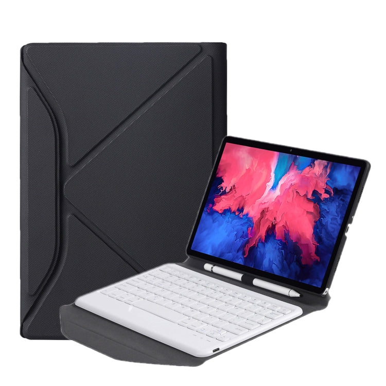 BM10 Diamond Texture Detachable Bluetooth Keyboard Leather Case with Pen Slot & Triangular Back Support — view 10