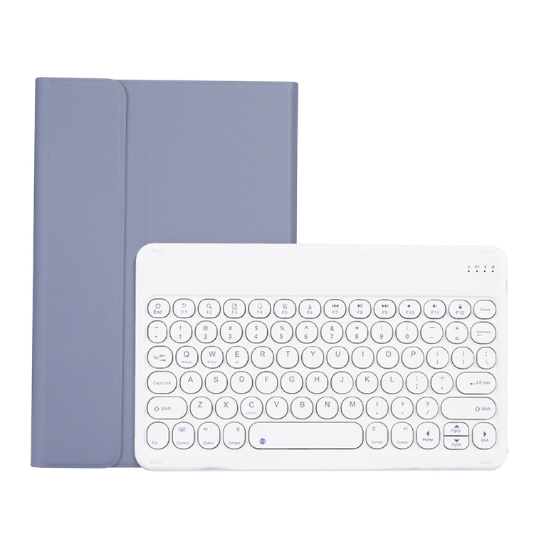 Y0N5 TPU Case Lambskin Texture Round Keycap Bluetooth Keyboard Leather Case with Holder — view 9