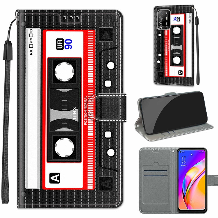 Voltage Coloured Drawing Magnetic Clasp Horizontal Flip PU Leather Case with Holder & Card Slots