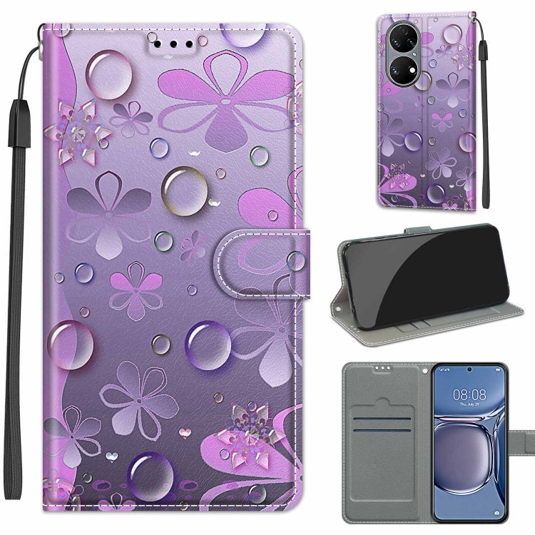 Voltage Coloured Drawing Magnetic Clasp Horizontal Flip PU Leather Case with Holder & Card Slots