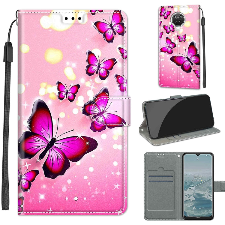 Voltage Coloured Drawing Magnetic Clasp Horizontal Flip PU Leather Case with Holder & Card Slots — For Samsung Galaxy A22 5G