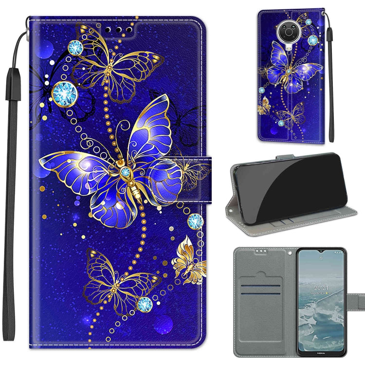 Voltage Coloured Drawing Magnetic Clasp Horizontal Flip PU Leather Case with Holder & Card Slots — C08 Flower Bush Big White Cat