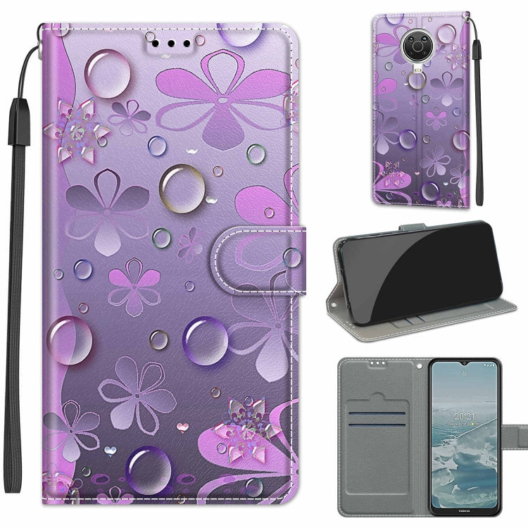 Voltage Coloured Drawing Magnetic Clasp Horizontal Flip PU Leather Case with Holder & Card Slots — C13 Silver Pink Glitter