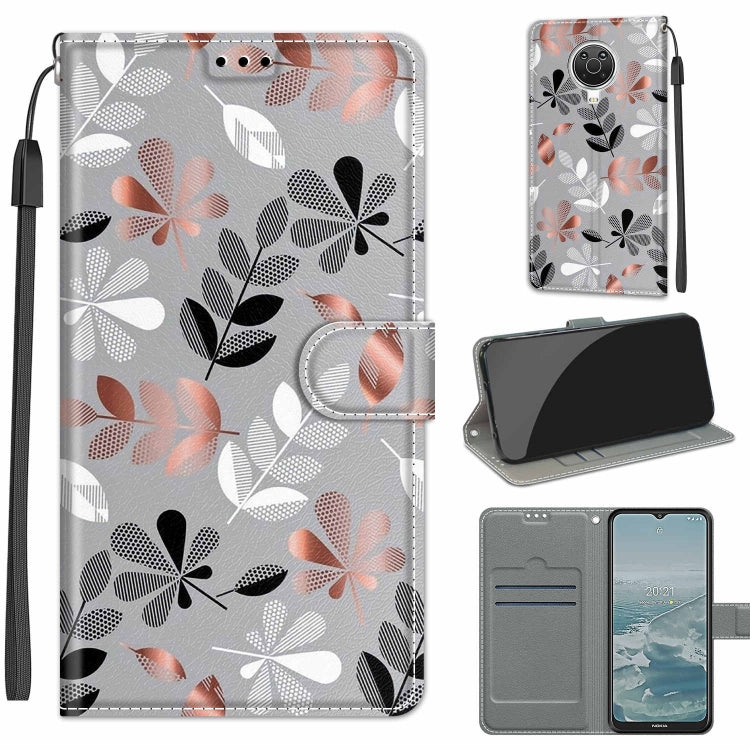 Voltage Coloured Drawing Magnetic Clasp Horizontal Flip PU Leather Case with Holder & Card Slots — C16 Water Drop Six Petal Flower