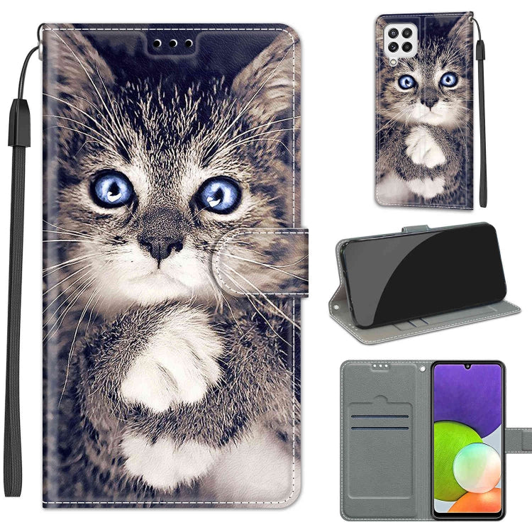 Voltage Coloured Drawing Magnetic Clasp Horizontal Flip PU Leather Case with Holder & Card Slots — C19 Material Flower