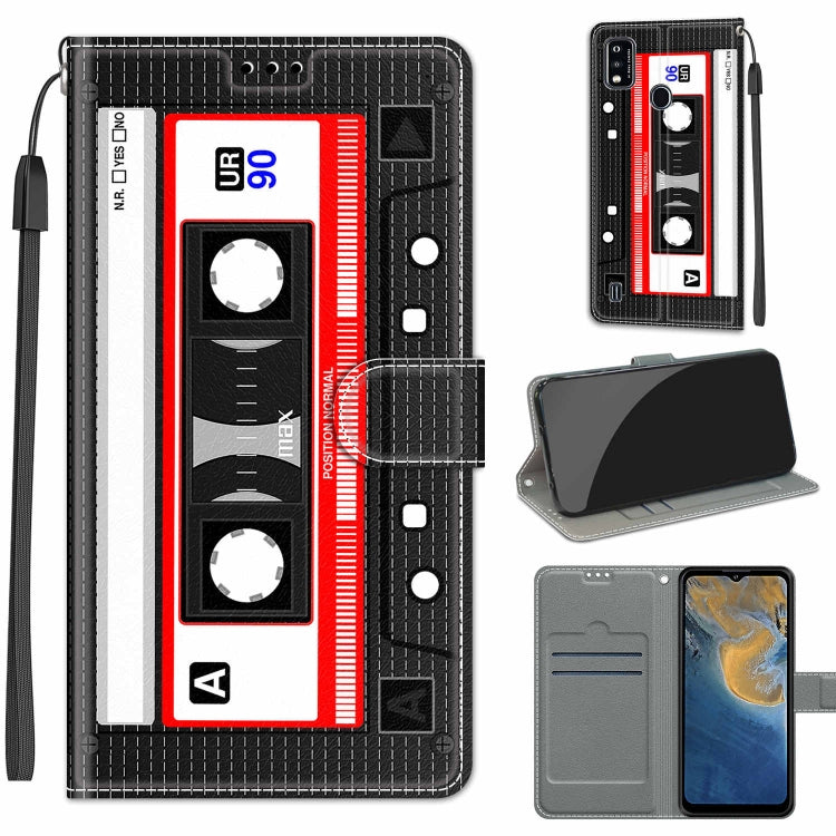 Voltage Coloured Drawing Magnetic Clasp Horizontal Flip PU Leather Case with Holder & Card Slots