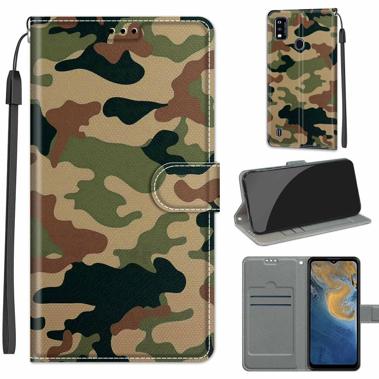 Voltage Coloured Drawing Magnetic Clasp Horizontal Flip PU Leather Case with Holder & Card Slots