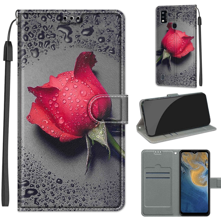 Voltage Coloured Drawing Magnetic Clasp Horizontal Flip PU Leather Case with Holder & Card Slots