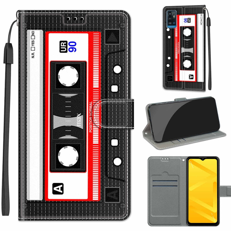 Voltage Coloured Drawing Magnetic Clasp Horizontal Flip PU Leather Case with Holder & Card Slots