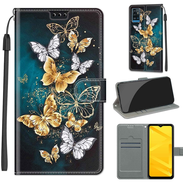 Voltage Coloured Drawing Magnetic Clasp Horizontal Flip PU Leather Case with Holder & Card Slots