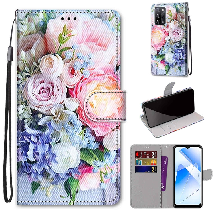 Coloured Drawing Cross Texture Horizontal Flip PU Leather Case with Holder & Card Slots & Wallet & Lanyard