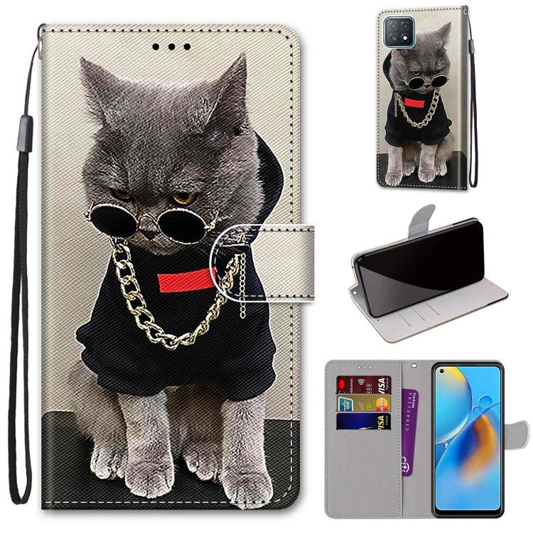 Coloured Drawing Cross Texture Horizontal Flip PU Leather Case with Holder & Card Slots & Wallet & Lanyard