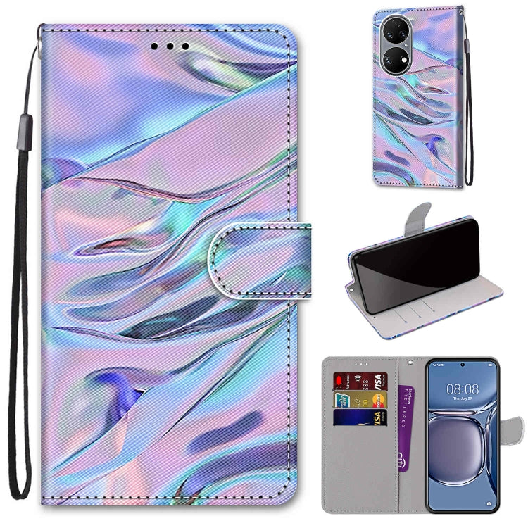 Coloured Drawing Cross Texture Horizontal Flip PU Leather Case with Holder & Card Slots & Wallet & Lanyard