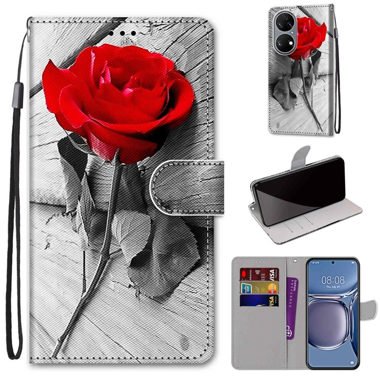 Coloured Drawing Cross Texture Horizontal Flip PU Leather Case with Holder & Card Slots & Wallet & Lanyard