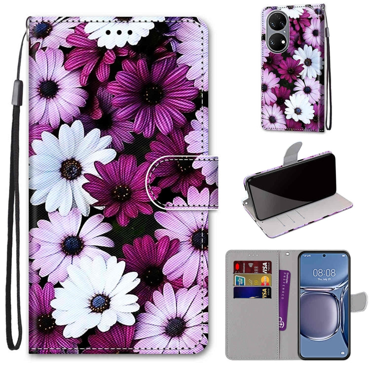 Coloured Drawing Cross Texture Horizontal Flip PU Leather Case with Holder & Card Slots & Wallet & Lanyard