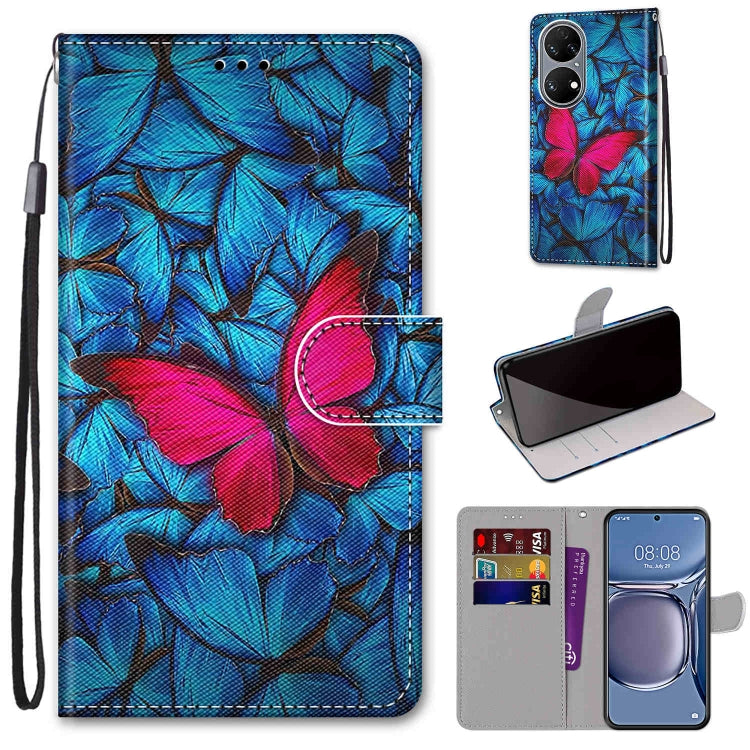 Coloured Drawing Cross Texture Horizontal Flip PU Leather Case with Holder & Card Slots & Wallet & Lanyard