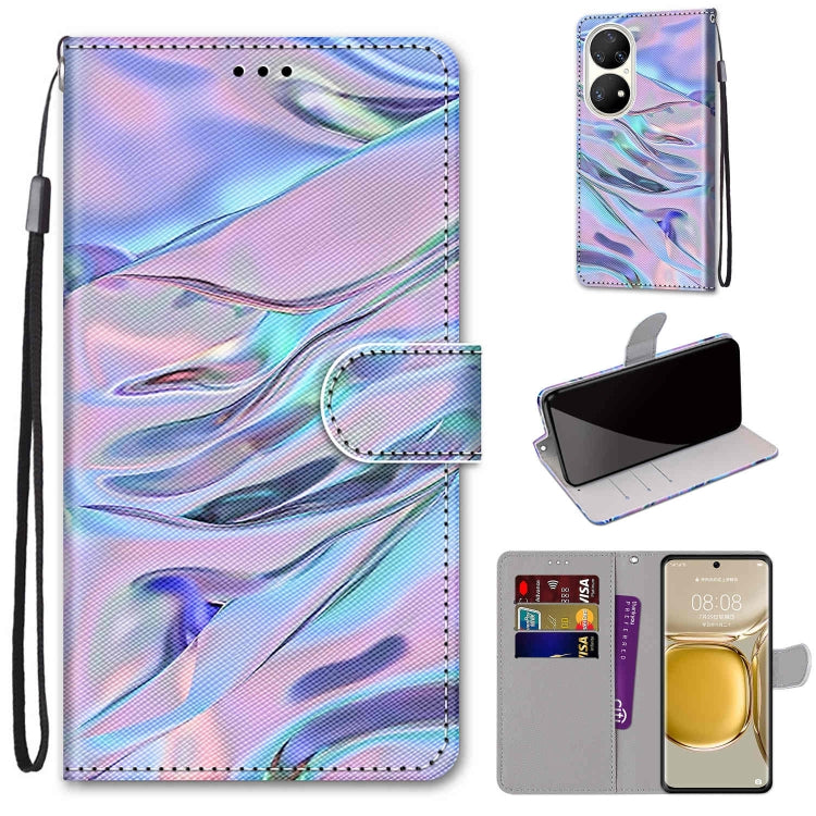 Coloured Drawing Cross Texture Horizontal Flip PU Leather Case with Holder & Card Slots & Wallet & Lanyard