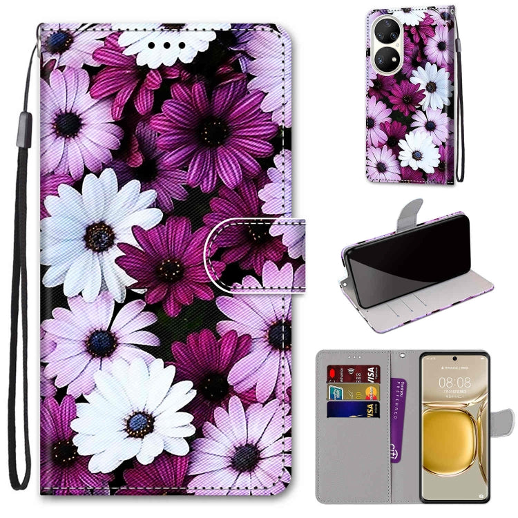 Coloured Drawing Cross Texture Horizontal Flip PU Leather Case with Holder & Card Slots & Wallet & Lanyard