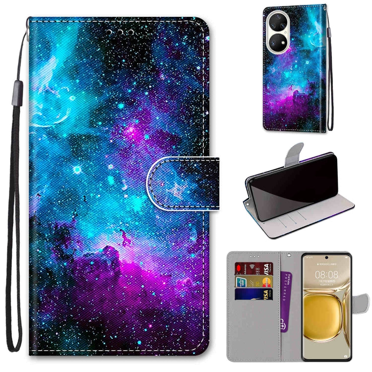 Coloured Drawing Cross Texture Horizontal Flip PU Leather Case with Holder & Card Slots & Wallet & Lanyard