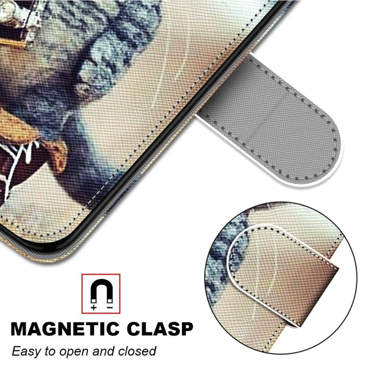 Coloured Drawing Cross Texture Horizontal Flip PU Leather Case with Holder & Card Slots & Wallet & Lanyard