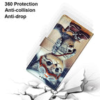Coloured Drawing Cross Texture Horizontal Flip PU Leather Case with Holder & Card Slots & Wallet & Lanyard