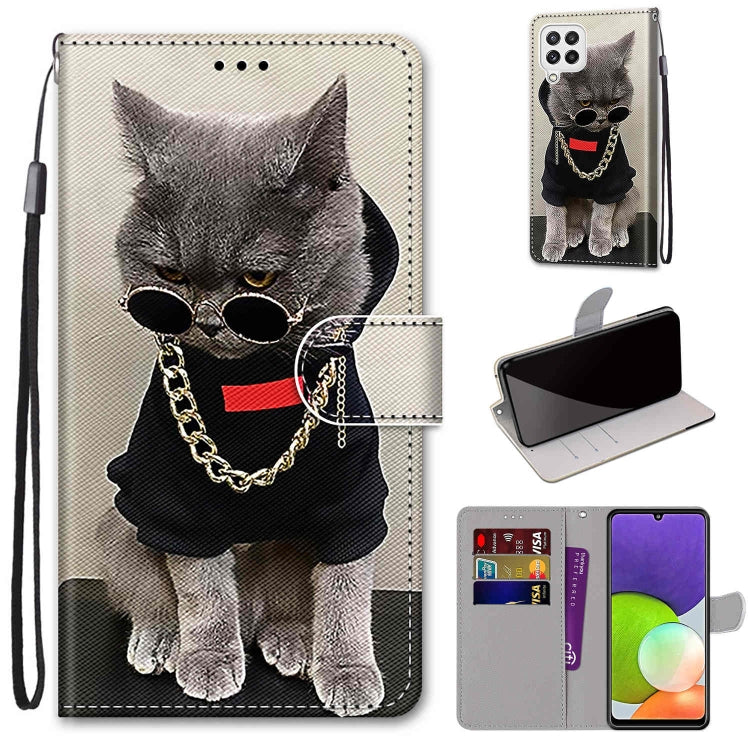 Coloured Drawing Cross Texture Horizontal Flip PU Leather Case with Holder & Card Slots & Wallet & Lanyard