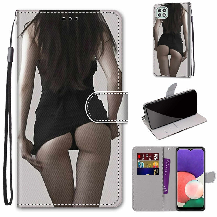 Coloured Drawing Cross Texture Horizontal Flip PU Leather Case with Holder & Card Slots & Wallet & Lanyard