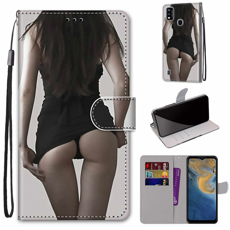 Coloured Drawing Cross Texture Horizontal Flip PU Leather Case with Holder & Card Slots & Wallet & Lanyard