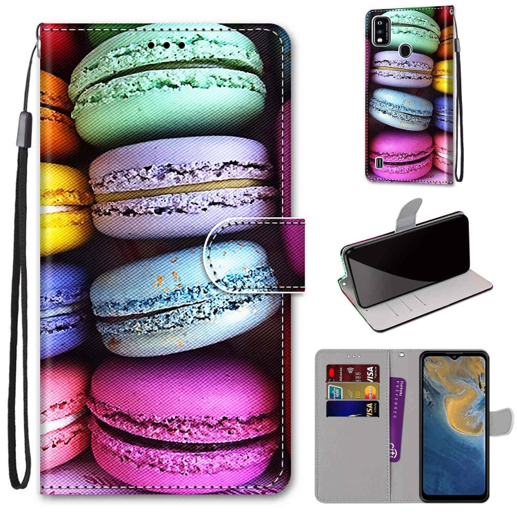 Coloured Drawing Cross Texture Horizontal Flip PU Leather Case with Holder & Card Slots & Wallet & Lanyard